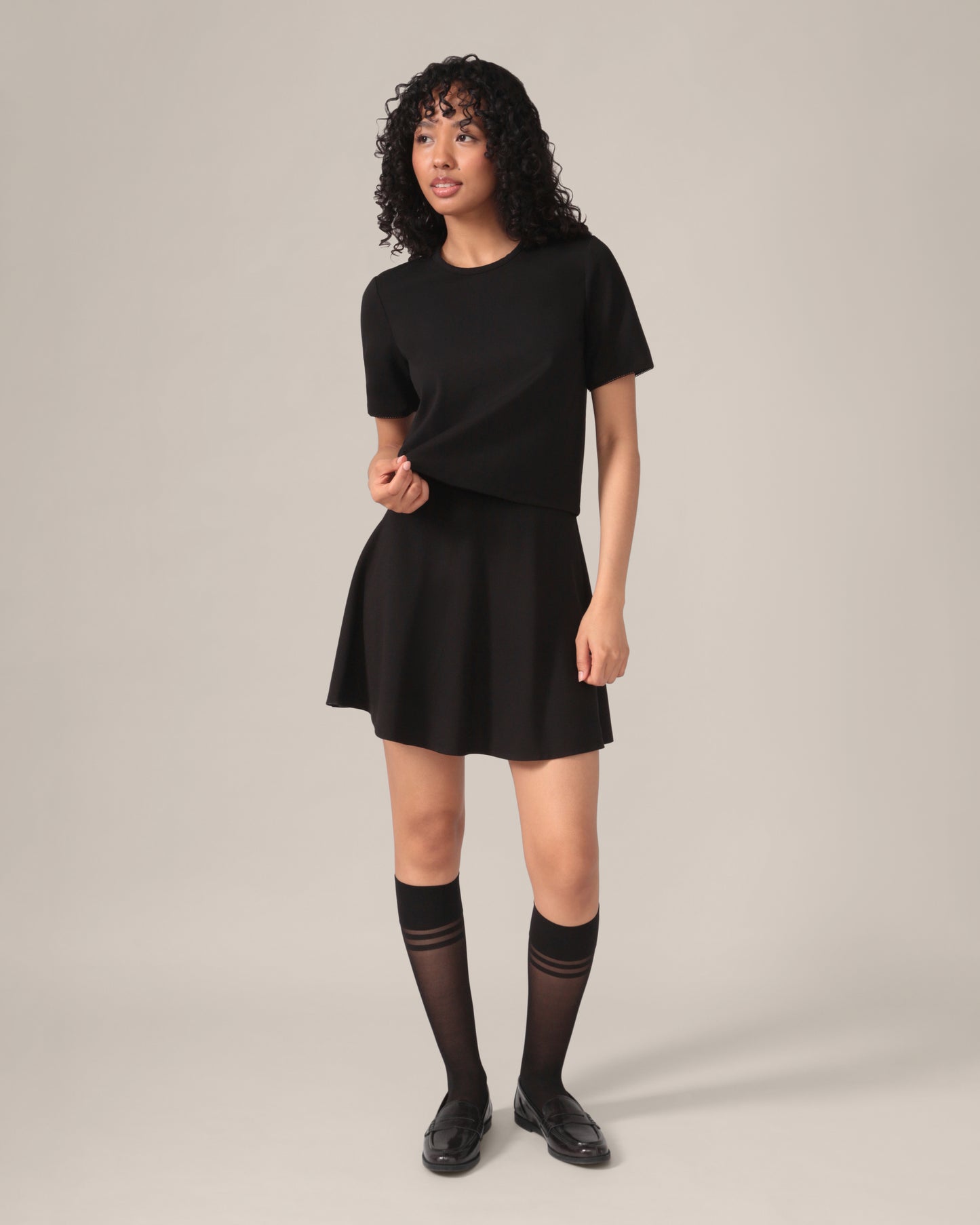 The Perfect Tee - Light Ease knit in Black
