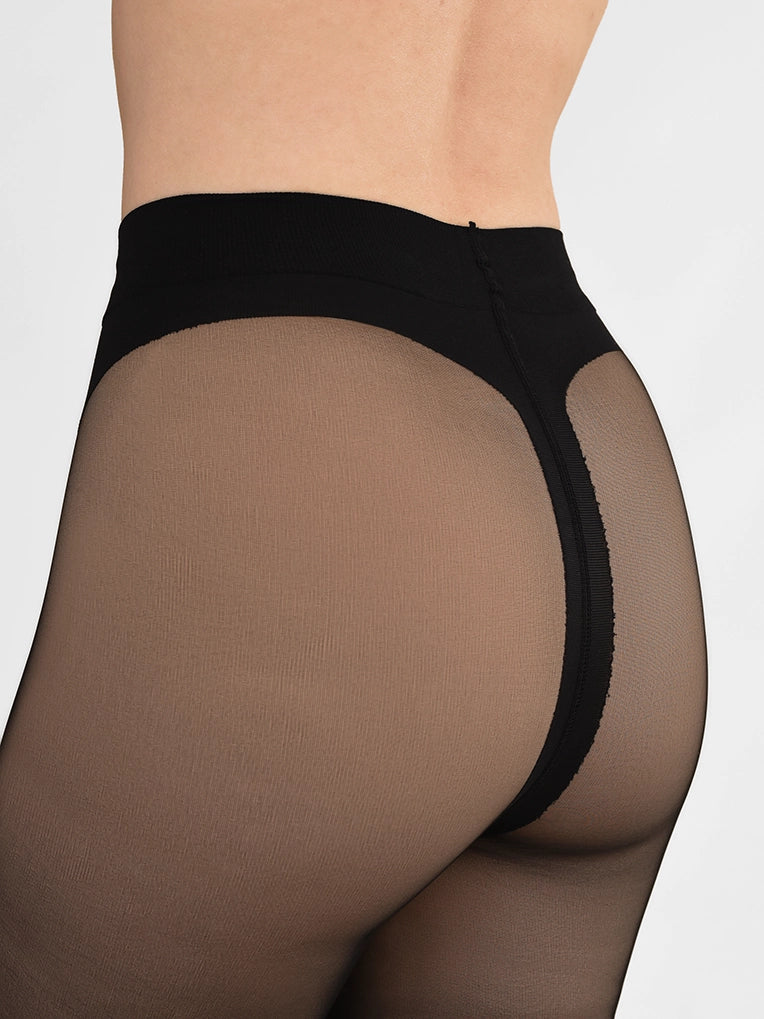 Tummy Control 30D Tights in Black